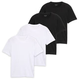 TOM TAILOR Herren T-Shirt, 4er Pack - Crew Neck Tee, Rundhals, Regular Fit, Baumwolle