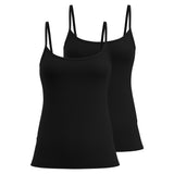 CALIDA Damen Spaghettitop 2er Pack - Essential Cotton, Unterhemd, Top, Jersey, einfarbig
