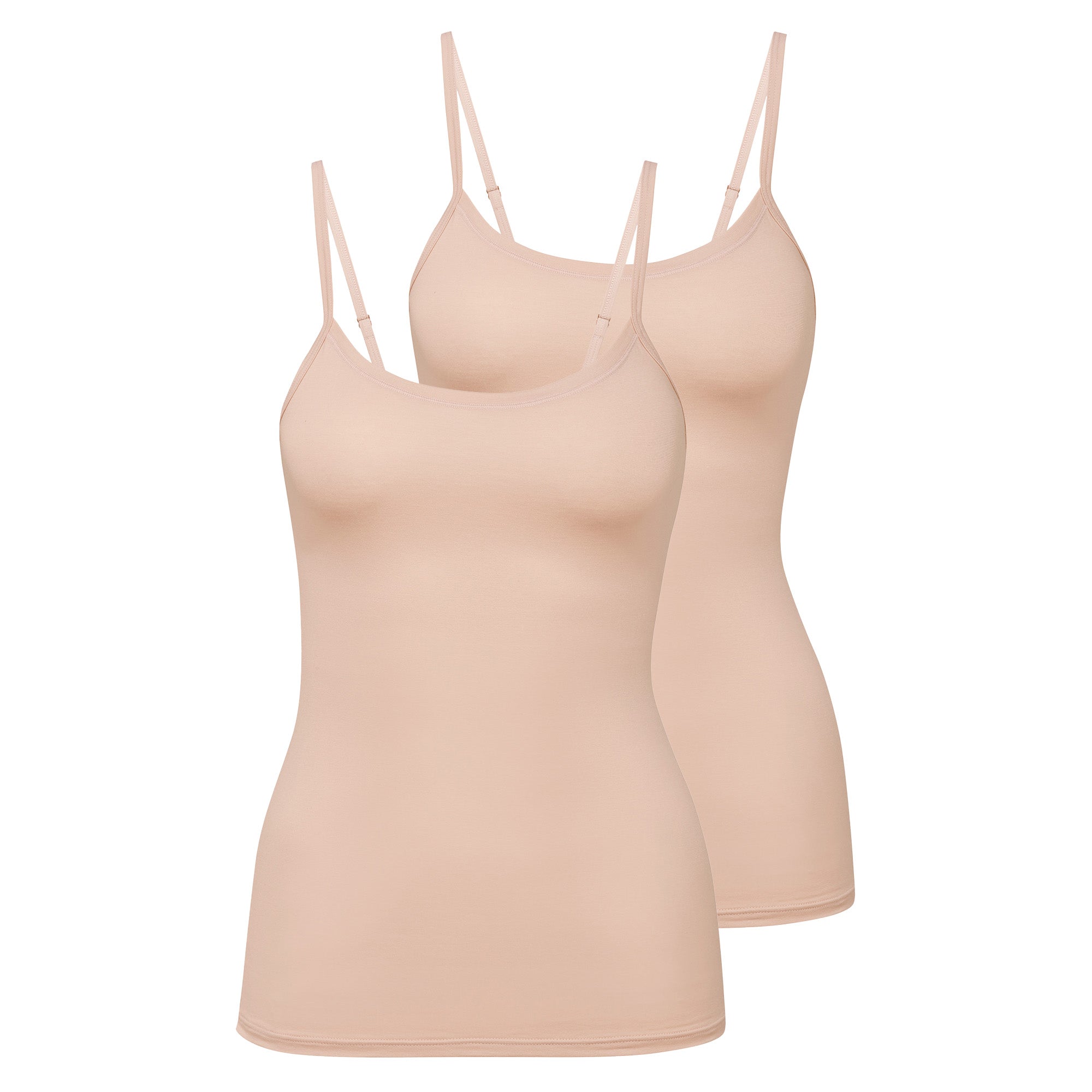 CALIDA Damen Spaghettitop, 2er Pack - Natural Comfort, Unterhemd, Top, Jersey, einfarbig