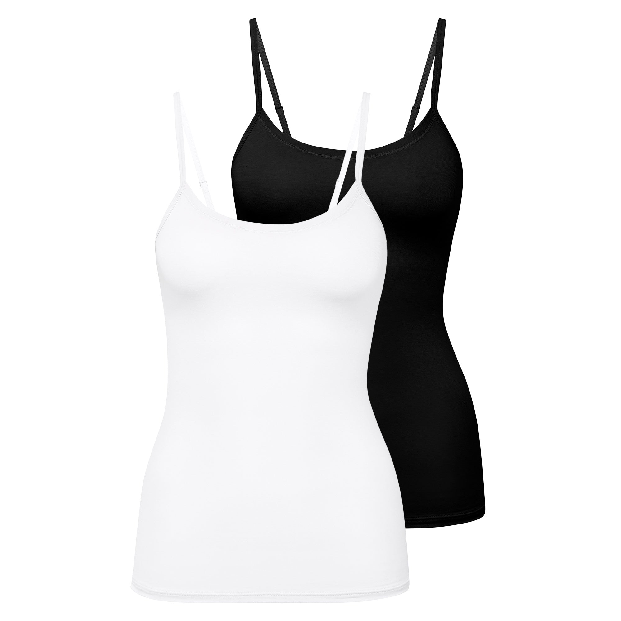 CALIDA Damen Spaghettitop, 2er Pack - Natural Comfort, Unterhemd, Top, Jersey, einfarbig