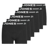 JACK&JONES Jungen Boxershorts, 6er Pack - SENSE TRUNKS, Baumwoll-Stretch, Logobund