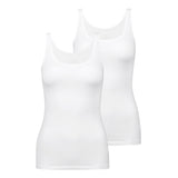 CALIDA Damen Top 2er Pack - Natural Comfort, Unterhemd, Tank Top, Jersey, einfarbig