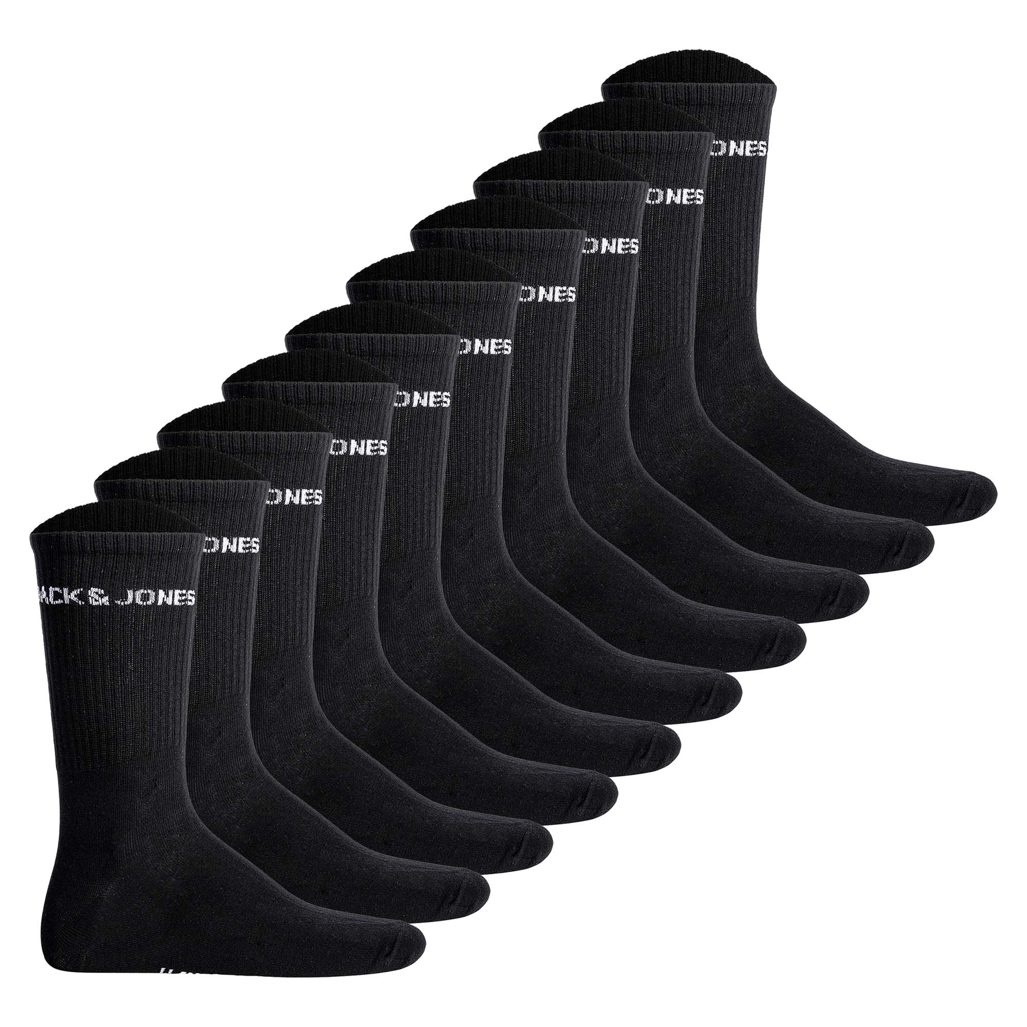 Jack & Jones Men's Tennis Socks 10-pack - JACBASIC LOGO TENNIS SOCK, One Size