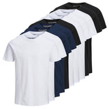 JACK&JONES Herren T-Shirt, 10er Pack - JJEORGANIC BASIC TEE O-NECK, Kurzarm, Bio-Baumwolle