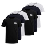 JACK&JONES Herren T-Shirt, 6er Pack - JJECORP LOGO TEE O-NECK, Logo-Print, Baumwolle