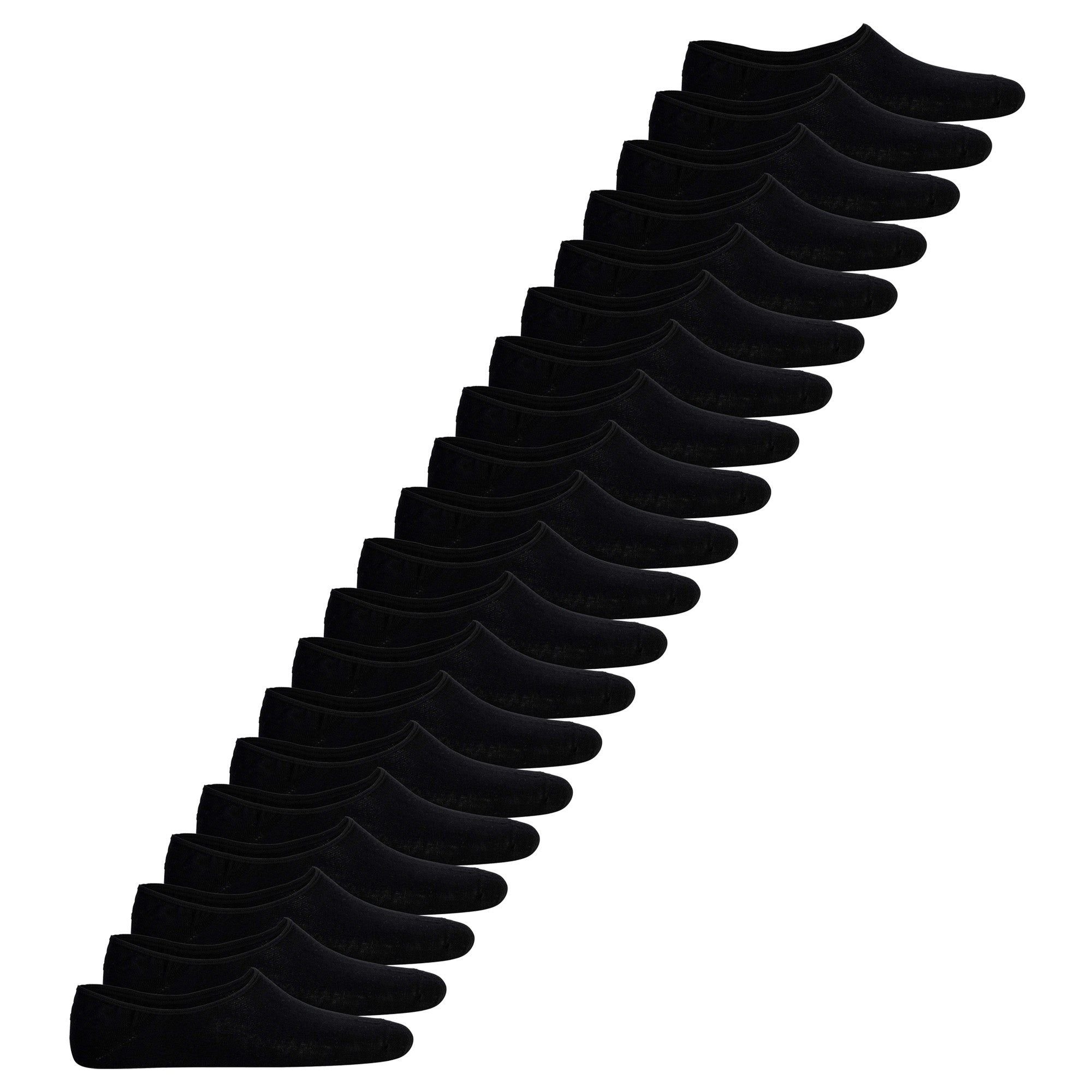JACK&JONES Herren Füßlinge, 20er Pack - JACBASIC MULTI SHORT SOCK, Socken, Baumwollmischung, 40-46, einfarbig