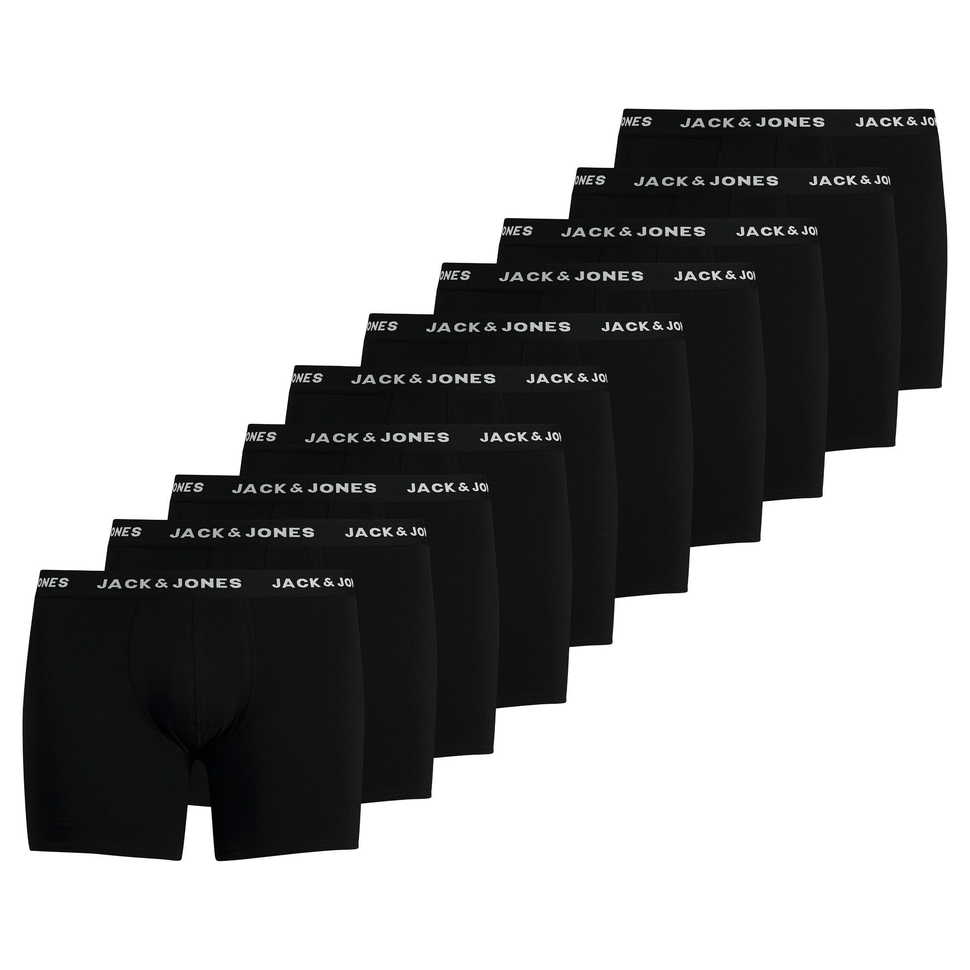 JACK&JONES Men's Boxer Shorts, 10-Pack - JACHUEY TRUNKS PLUS, Cotton Stretch