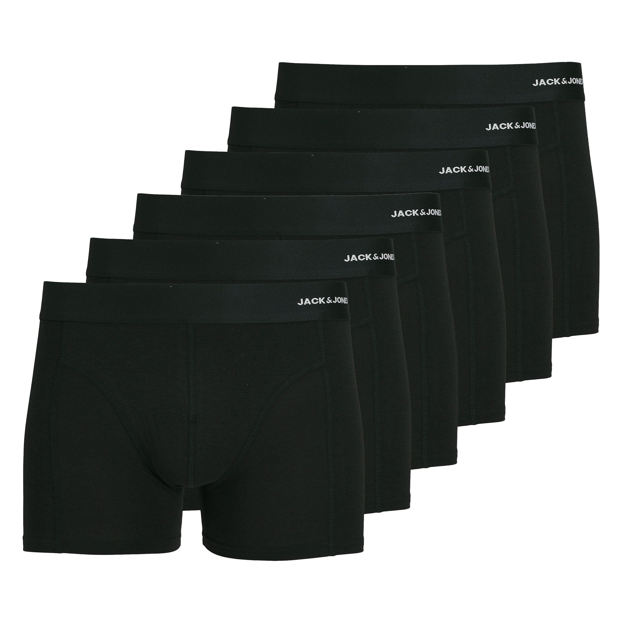 JACK&JONES Herren Boxershorts, 6er Pack - JACBASIC BAMBOO TRUNKS, Viskose-Baumwoll-Mix