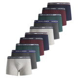 JACK&JONES Jungen Boxershorts, 10er Pack - JACOLIVER TRUNKS, Baumwoll-Stretch, Logobund
