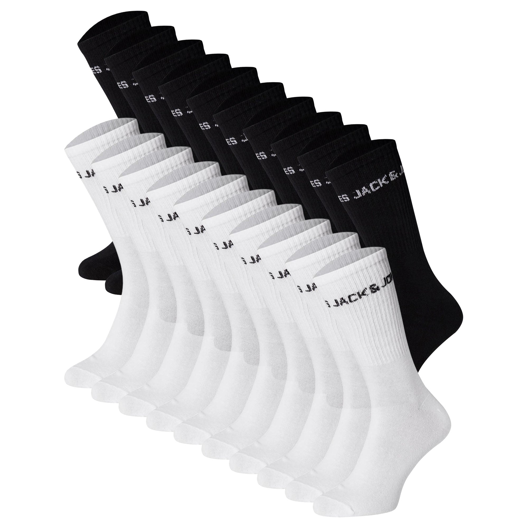 JACK&JONES Kinder Tennissocken, 20er Pack - JACREGEN TENNIS SOCKS, Baumwollmischung, Logo
