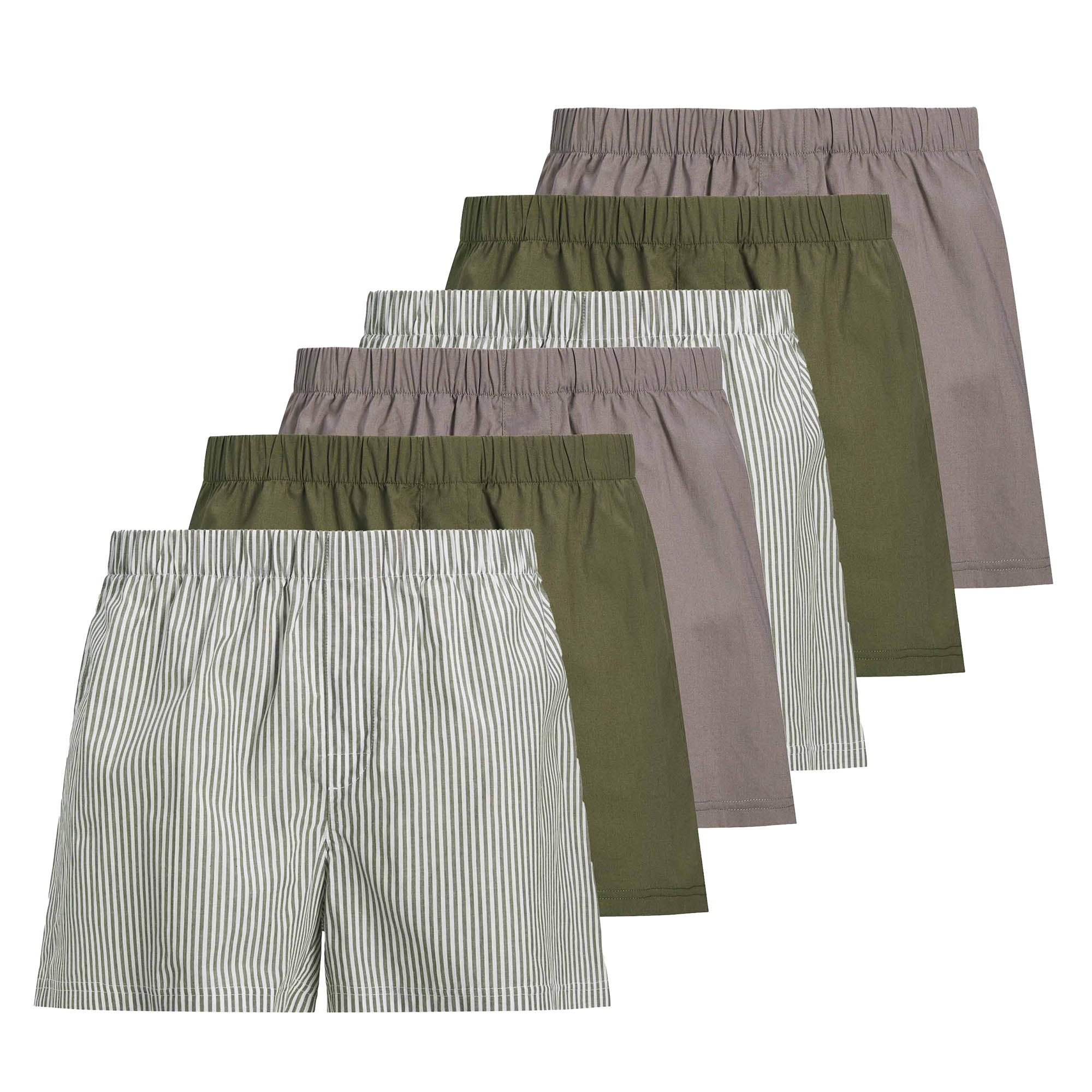 JACK&JONES Herren Web-Boxershorts, 6er Pack - JACMILANO WOVEN BOXERS 6 PACK , Baumwolle