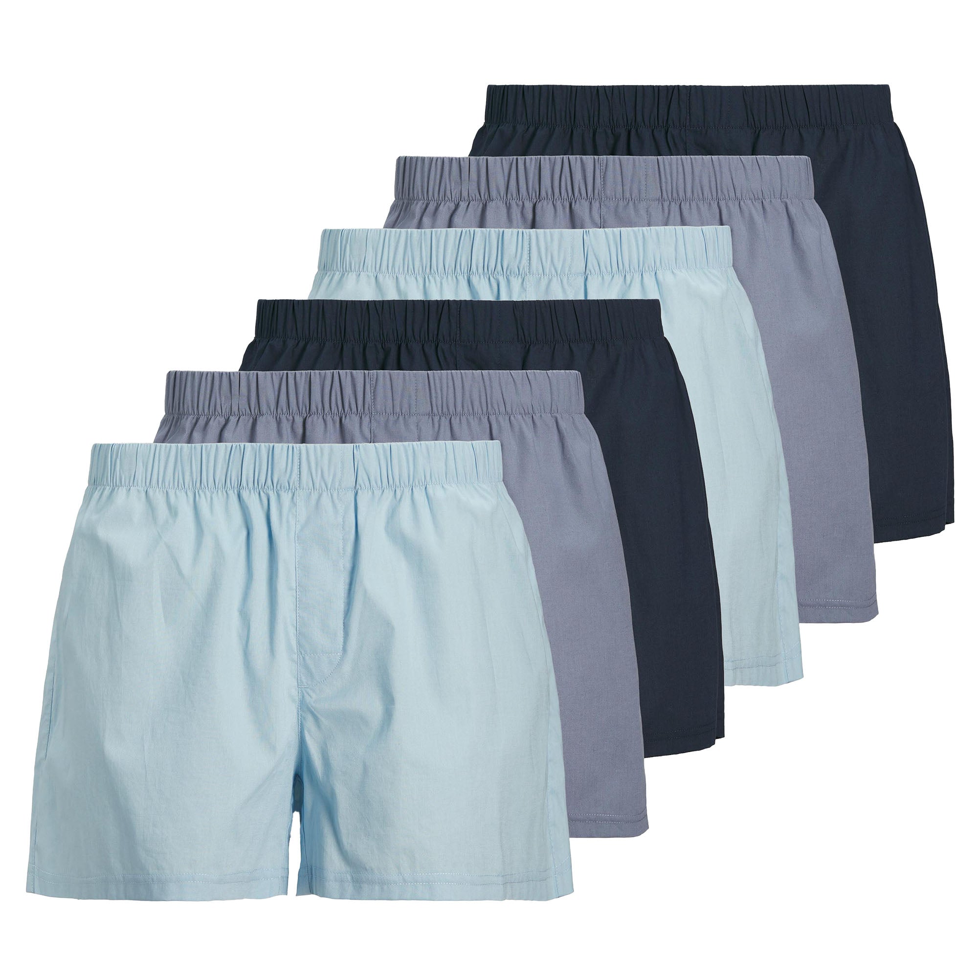 JACK&JONES Herren Web-Boxershorts, 6er Pack - JACMILANO WOVEN BOXERS 6 PACK , Baumwolle