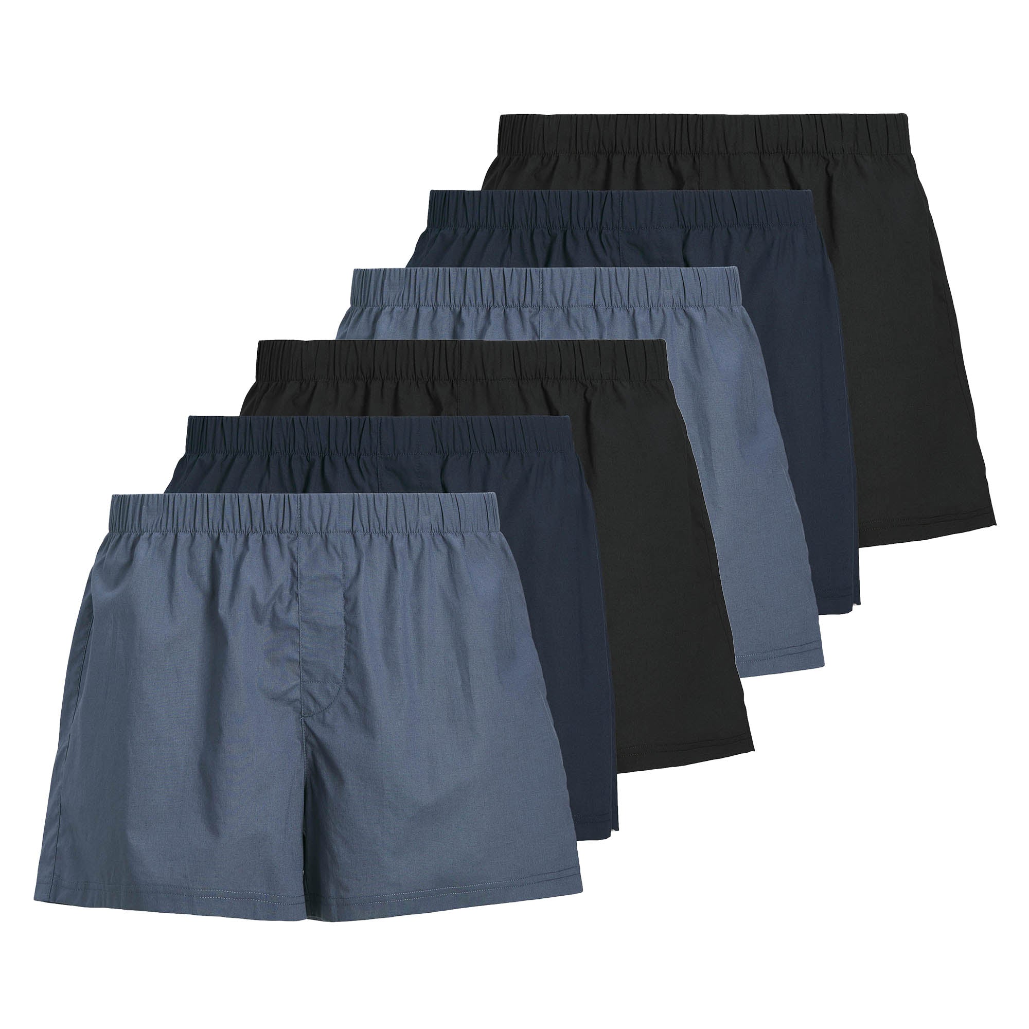 JACK&JONES Herren Web-Boxershorts, 6er Pack - JACMILANO WOVEN BOXERS 6 PACK , Baumwolle