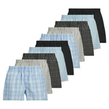 JACK&JONES Herren Web-Boxershorts, 10er Pack - JACMILANO WOVEN BOXERS 10 PACK, Baumwolle