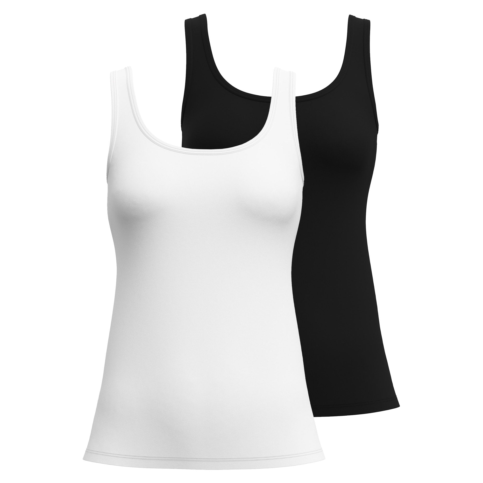 CALIDA women's tank top 2 pack - Essential Cotton, undershirt, top, jersey, single-colored