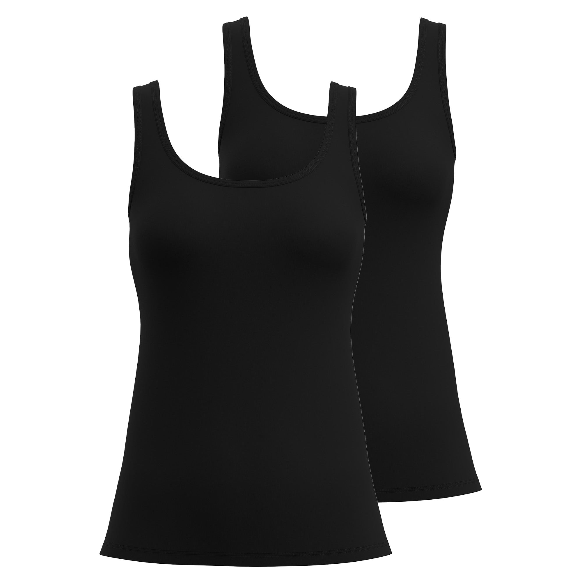 CALIDA Damen Tank Top 2er Pack - Essential Cotton, Unterhemd, Top, Jersey, einfarbig