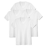 CALIDA Men's T-Shirt, 4-Pack - Natural Benefit, V-neck, single jersey