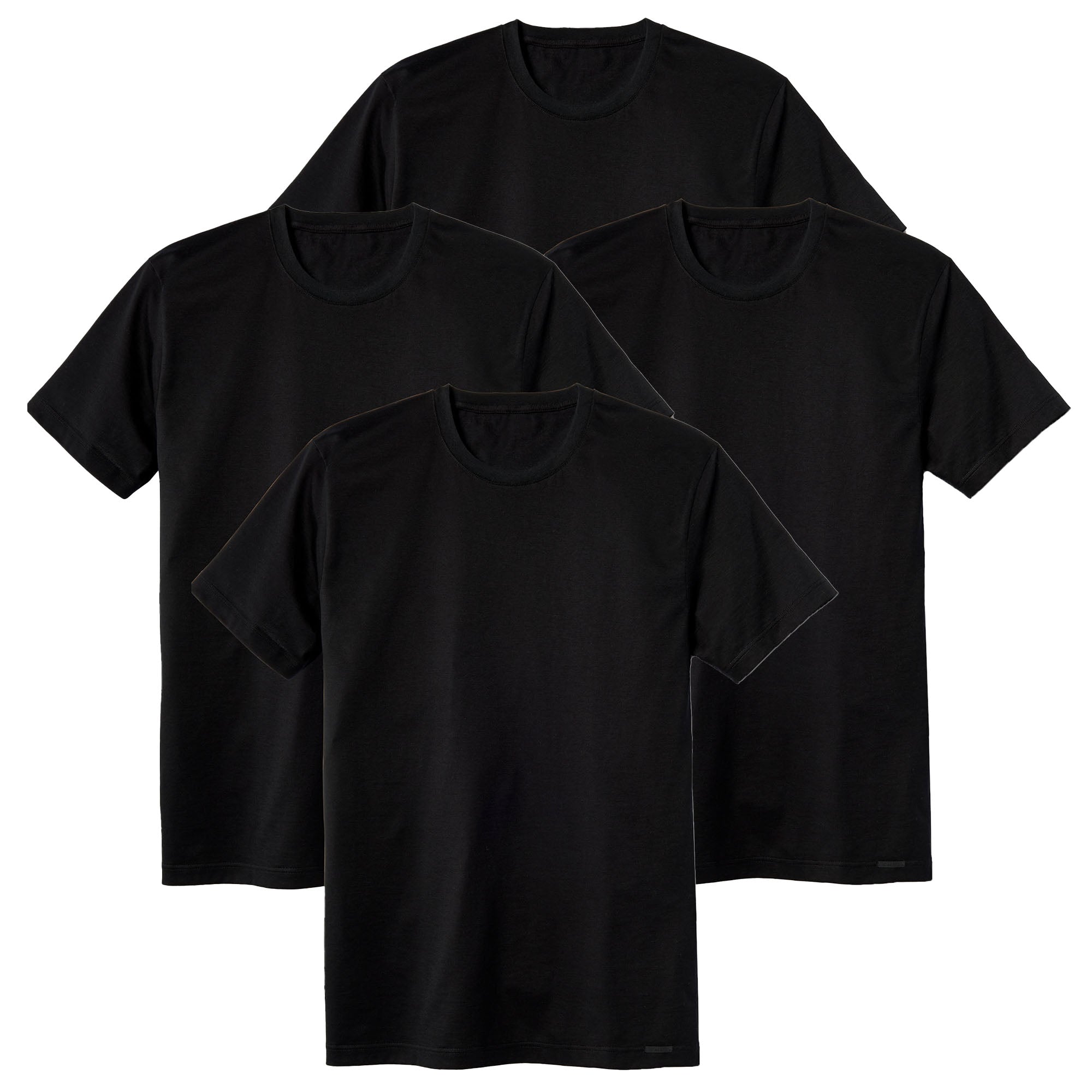 CALIDA Herren T-Shirt, 4er Pack - Natural Benefit, Rundhals-Ausschnitt, 100% Baumwolle