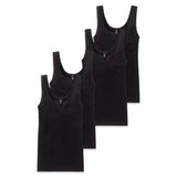 SCHIESSER Damen Unterhemden, 4er Pack - "Cotton Essentials", Trägertop, Baumwolle