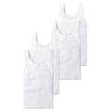 SCHIESSER Damen Unterhemden, 4er Pack - "Cotton Essentials", Trägertop, Baumwolle