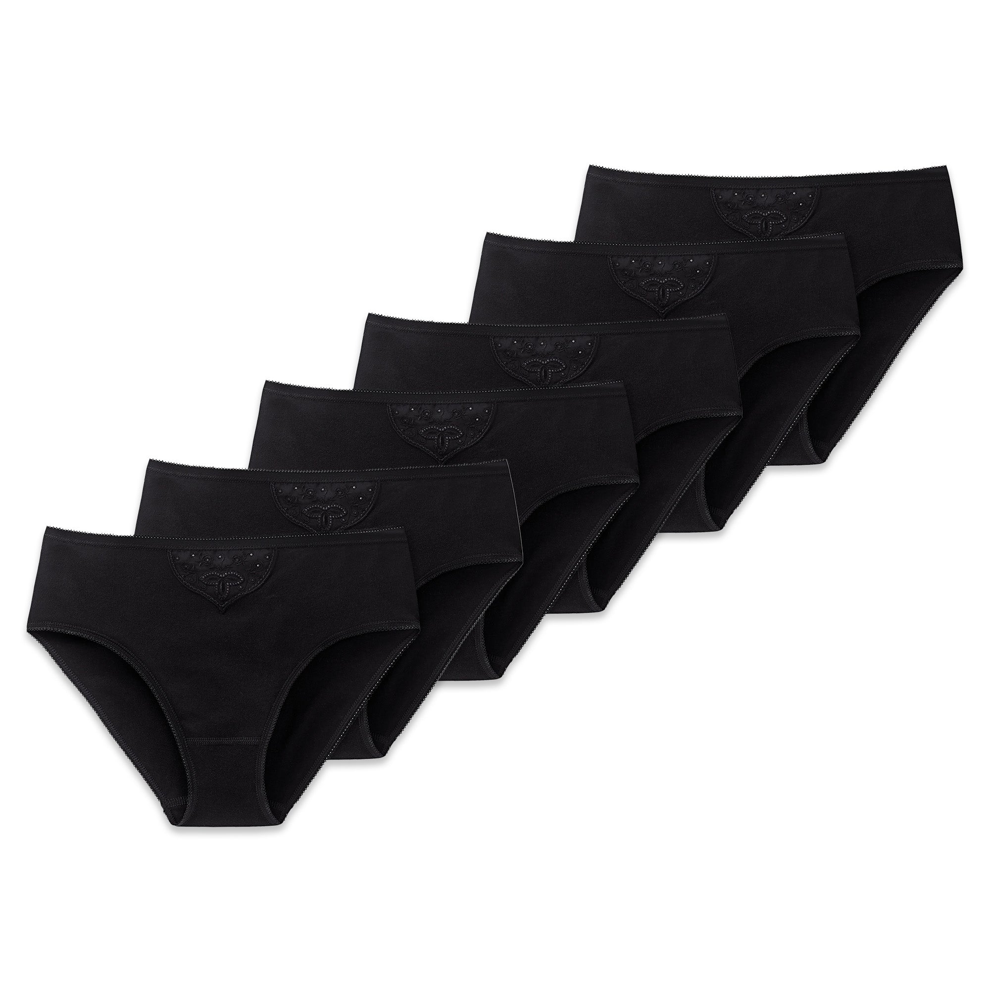 SCHIESSER Damen Tai-Slips, 6er Pack - "Cotton Essentials", Tai Pants, Baumwolle