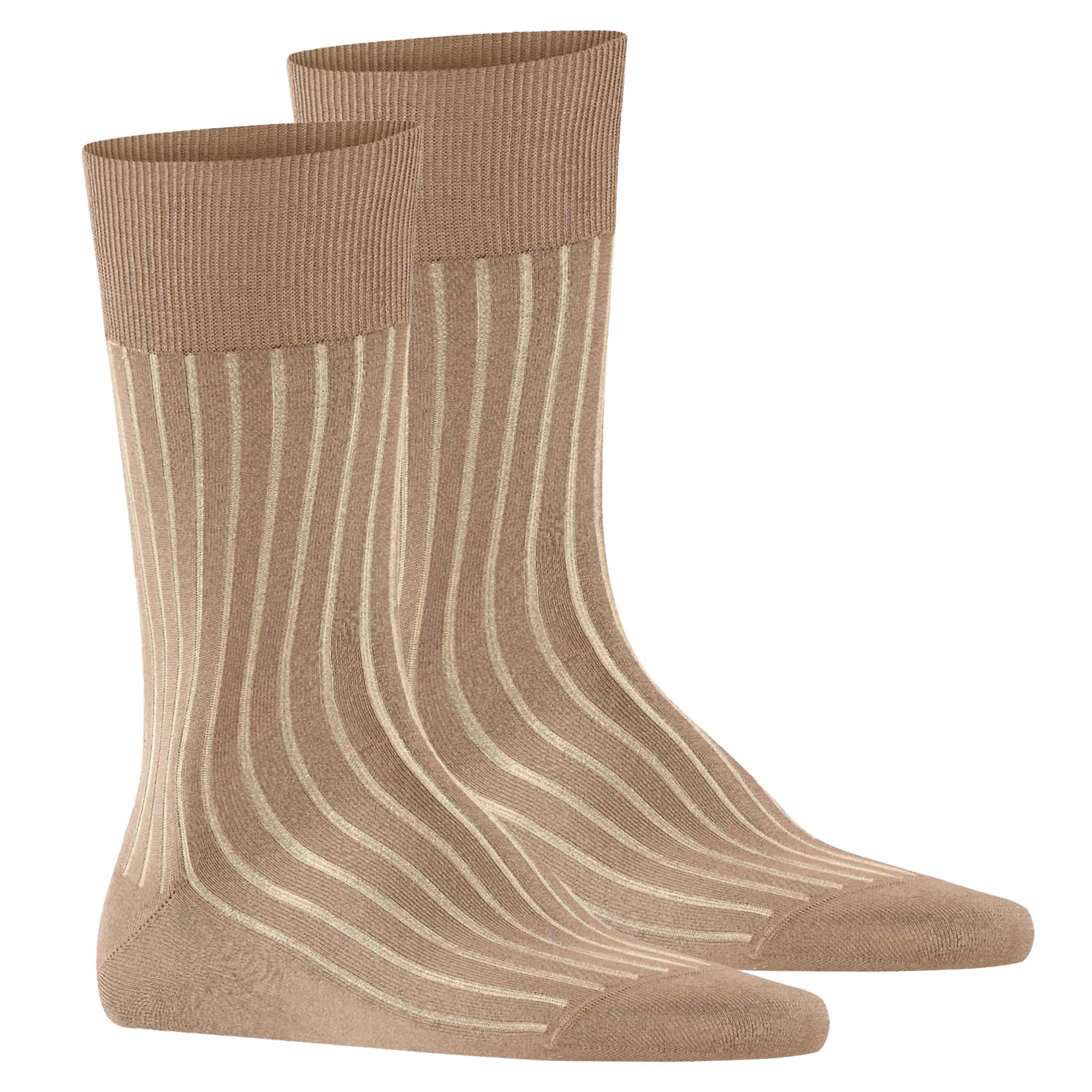 FALKE Herren Socken 2er Pack - Shadow, Strümpfe, Baumwolle, Logo, lang, einfarbig