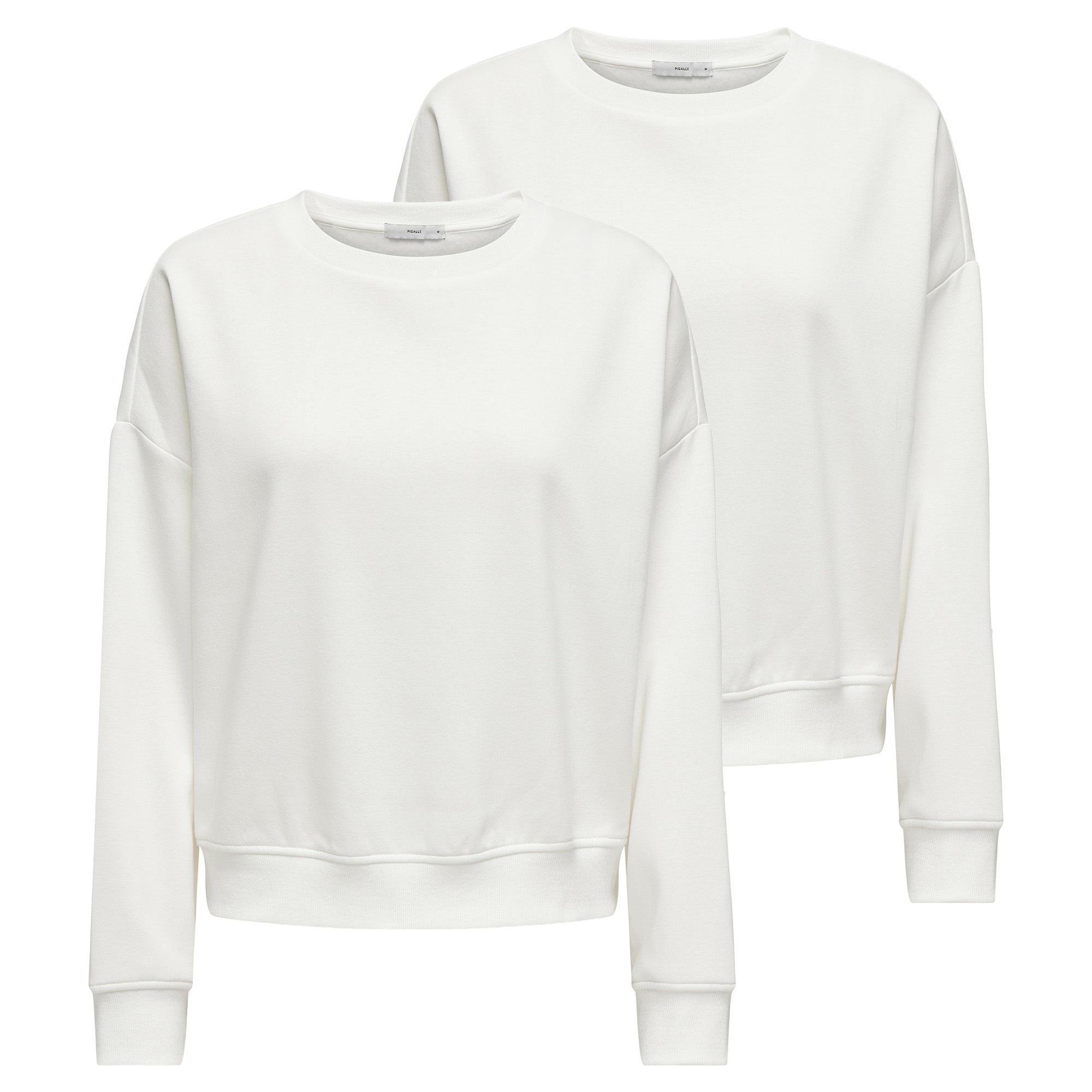ONLY Damen Sweatshirt 2er Pack - ONLSWEAT LIFE CREW OVERSIZE SWT, Rundhals, Baumwoll-Mix