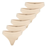 ONLY Damen Strings, 6er Pack - ONLVICKY RIB THONG, gerippt