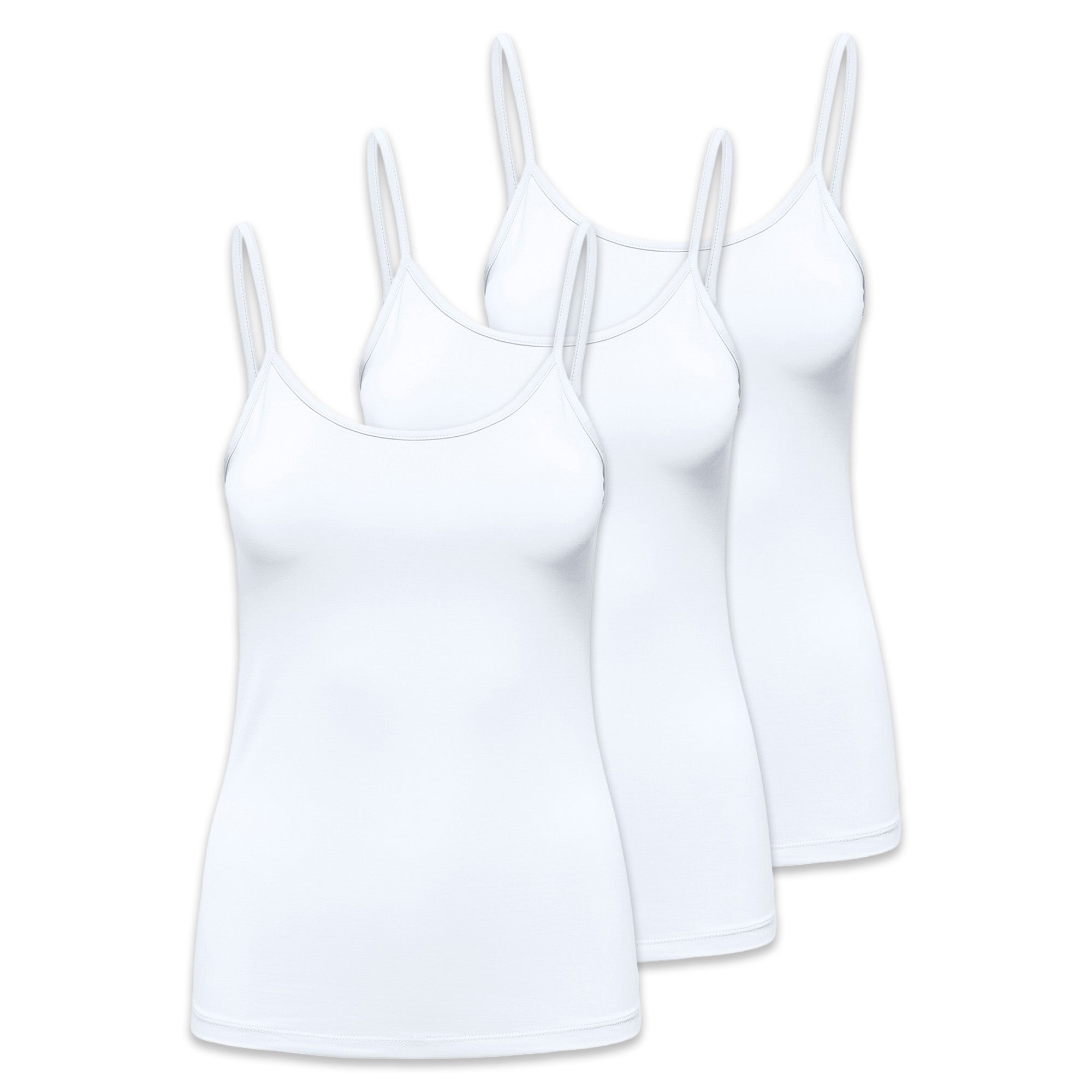 ONLY Damen Spaghetti-Top 3er Pack - ONLEA NEW SINGLET JRS, Unterhemd, Stretch