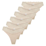 ONLY Damen Strings, 6er Pack - ONLCHLOE LACE THONG, Spitze