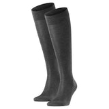 FALKE Herren Kniestrümpfe 2er Pack - Tiago, Socken, Bio-Baumwolle, Logo, lang, einfarbig