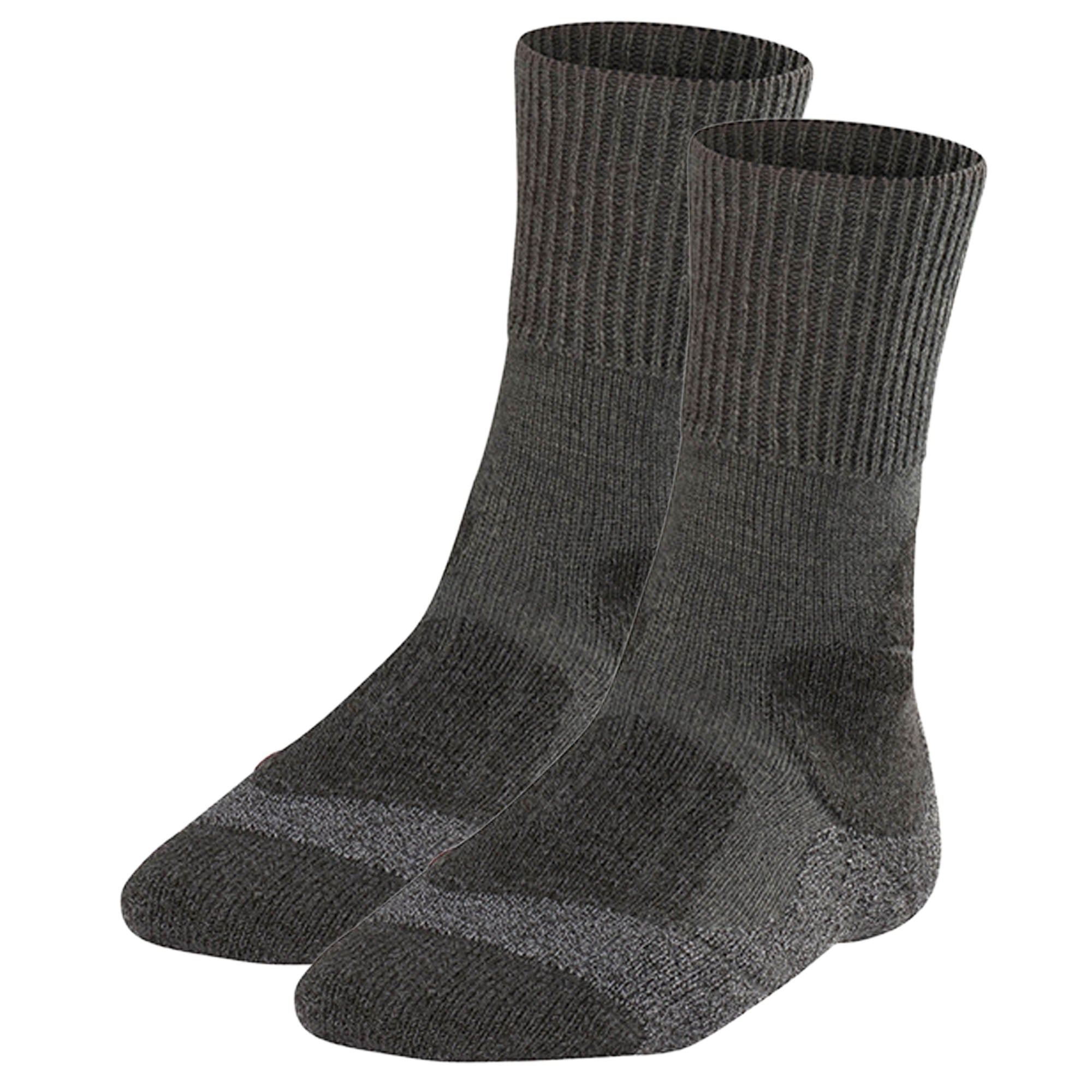 FALKE Herren Trekking-Socken 2er Pack - TK2 Adventure Men, Wandersocken, Starke Polsterung, Merinowolle