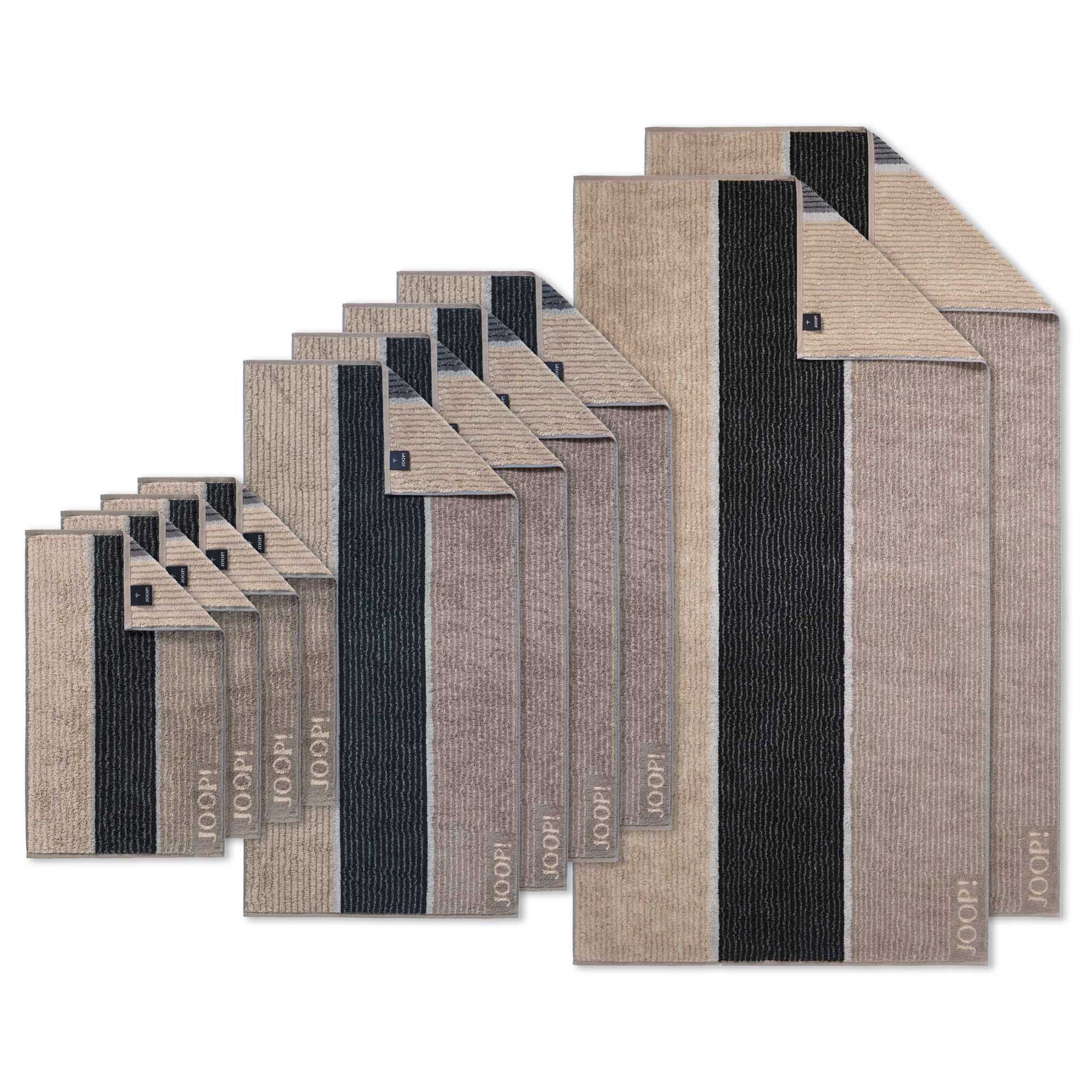 JOOP! Handtuch Set, 10-tlg. - Signature, 2x Duschtuch, 4x Handtuch, 4x Gästetuch