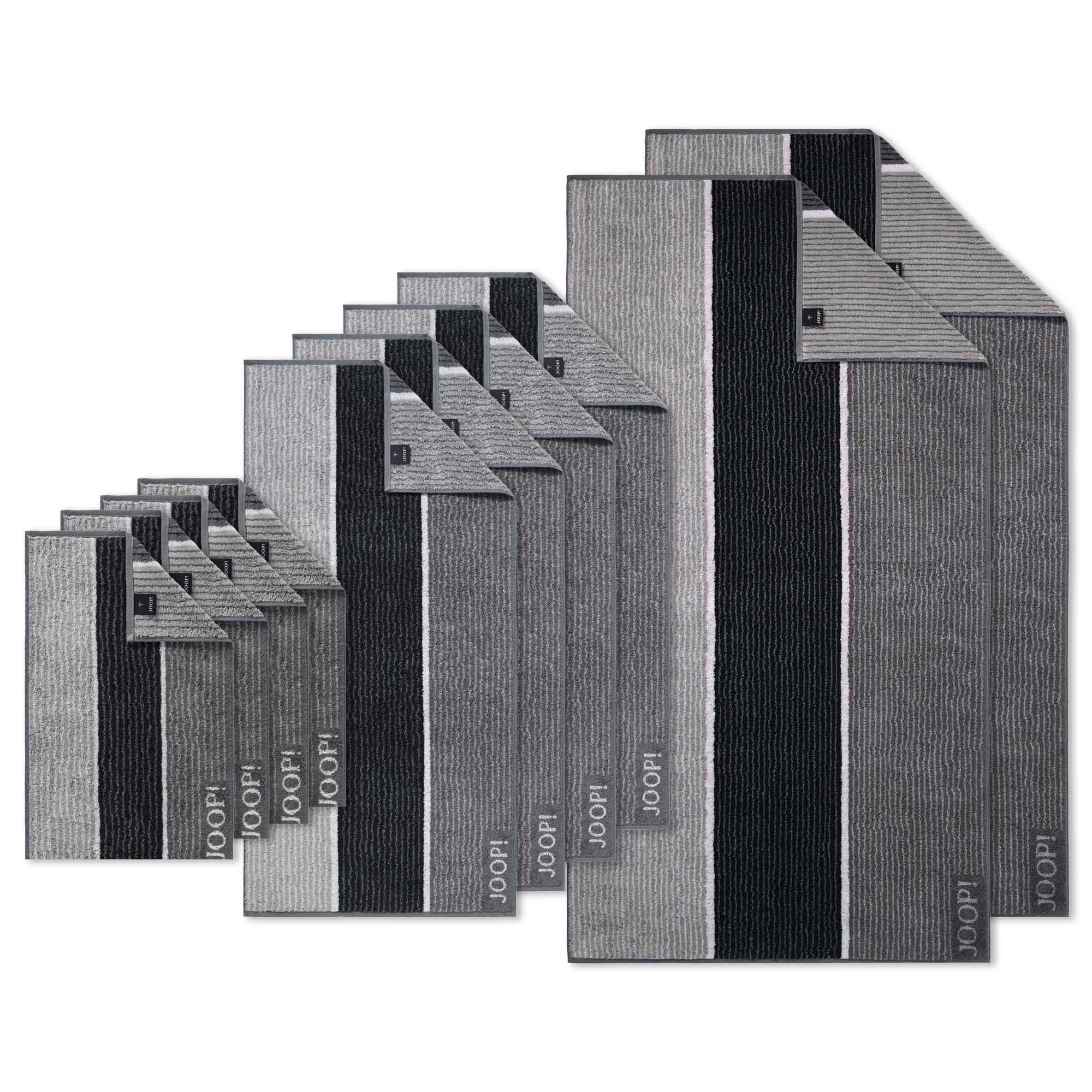 JOOP! Handtuch Set, 10-tlg. - Signature, 2x Duschtuch, 4x Handtuch, 4x Gästetuch