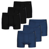 AMMANN Herren Boxershorts 3er Pack - Boxer Briefs Jeans, Weichbund, Eingriff, Feinripp, Baumwollmischung