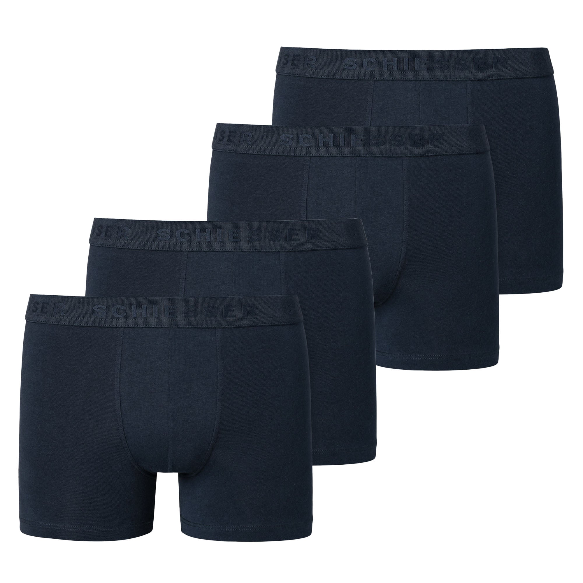 SCHIESSER Jungen Shorts 4er Pack - Serie 95/5, einfarbig, Organic Cotton