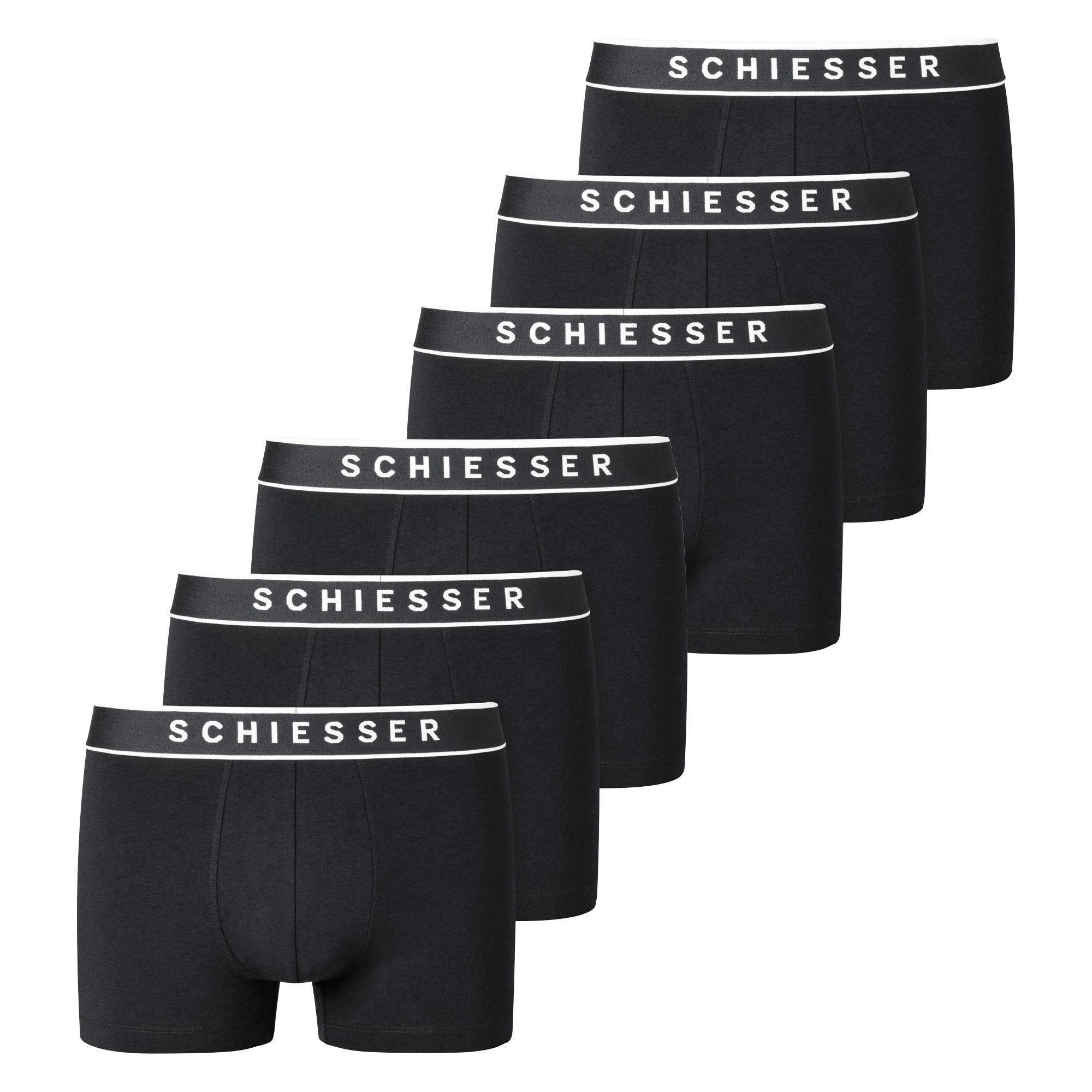 SCHIESSER Herren Shorts 6er Pack - Serie "95/5", Logobund, S-XXL