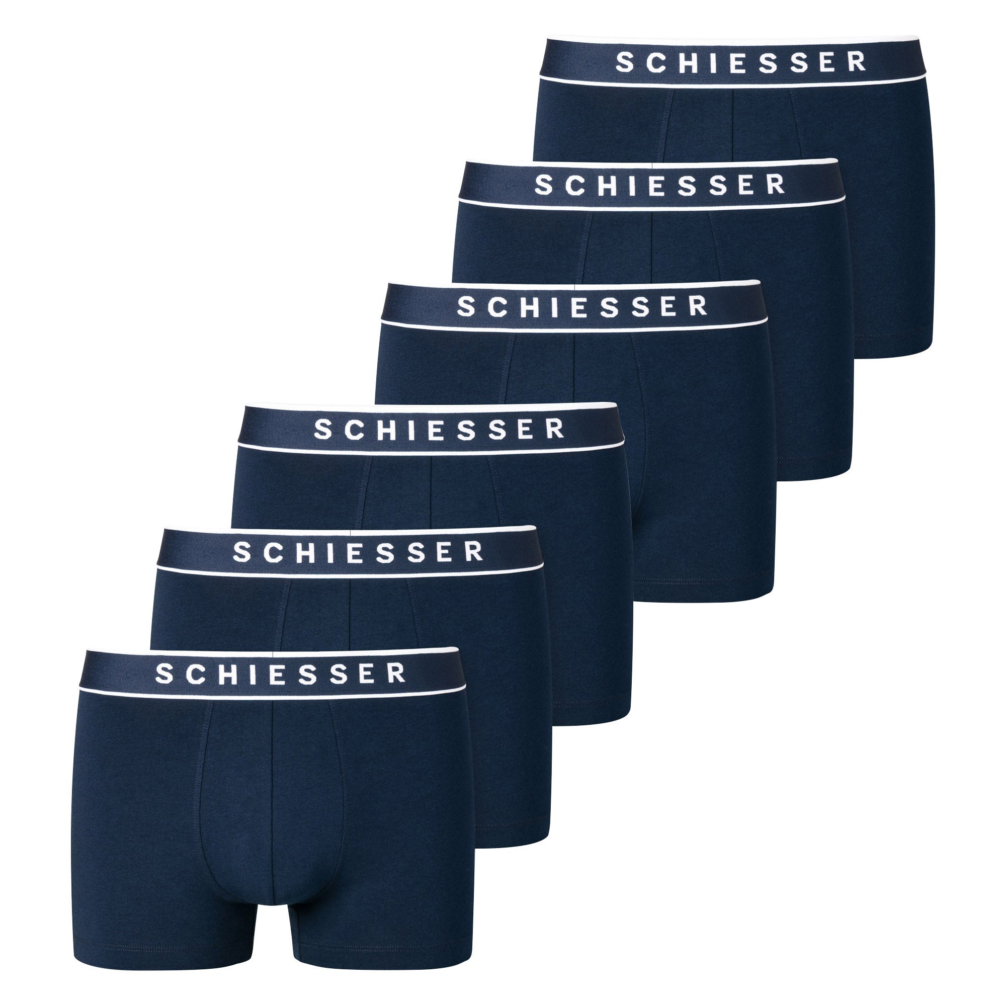 SCHIESSER Herren Shorts 6er Pack - Serie "95/5", Logobund, S-XXL