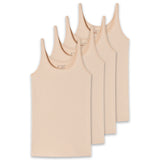SCHIESSER Damen Trägertop, 4er Pack - Single Jersey, Serie 95/5, uni