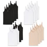 SCHIESSER Damen Trägertop, 4er Pack - Single Jersey, Serie 95/5, uni