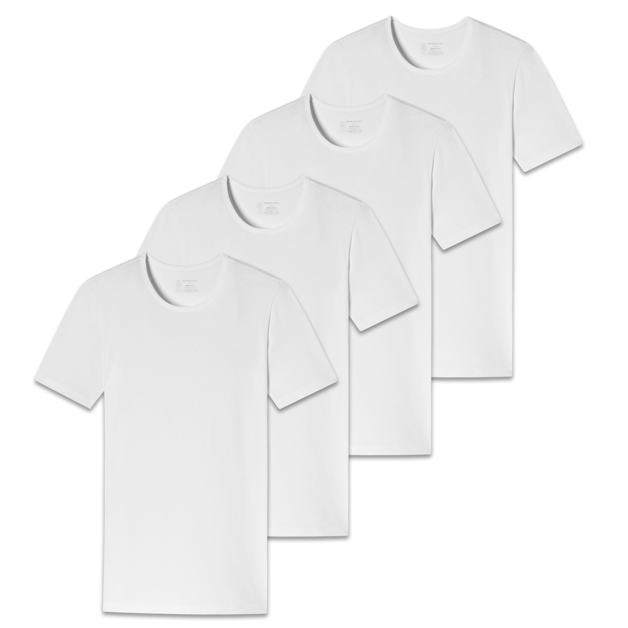 SCHIESSER Herren T-Shirt 4er Pack - Serie "95/5", Rundhals, S-XXL