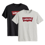 Levi's Herren T-Shirt 2er Pack - "Graphic Set-In Neck", Rundhals, Baumwolle