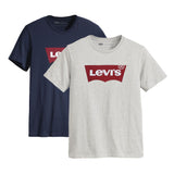 Levi's Herren T-Shirt 2er Pack - "Graphic Set-In Neck", Rundhals, Baumwolle