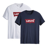 Levi's Herren T-Shirt 2er Pack - "Graphic Set-In Neck", Rundhals, Baumwolle
