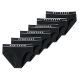 SCHIESSER Herren Slips, 6er Pack - "95/5", Rio Briefs, Logo-Bund, Stretch Baumwolle