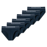 SCHIESSER Herren Slips, 6er Pack - "95/5", Rio Briefs, Logo-Bund, Stretch Baumwolle