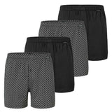 SCHIESSER men's jersey boxer shorts, 4-pack - 4-pack boxer shorts, cotton, solid colour