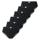 SCHIESSER Damen Brazilian-Slips, 6er Pack - 6Pack Brazilian, Stretch Cotton, uni