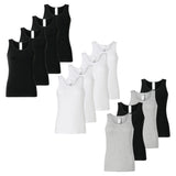 SCHIESSER Damen Tops, 4er Pack - 4Pack Trägertops, Unterhemd, Stretch Cotton, uni