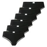 SCHIESSER Damen Strings, 6er Pack - 6Pack Cheeky String, Stretch Cotton, uni